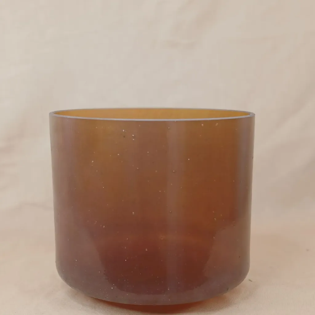 [2746] Golden Honey Quartz Crystal Singing Bowl | 7" A Note | Grounding Frequencies | #2746