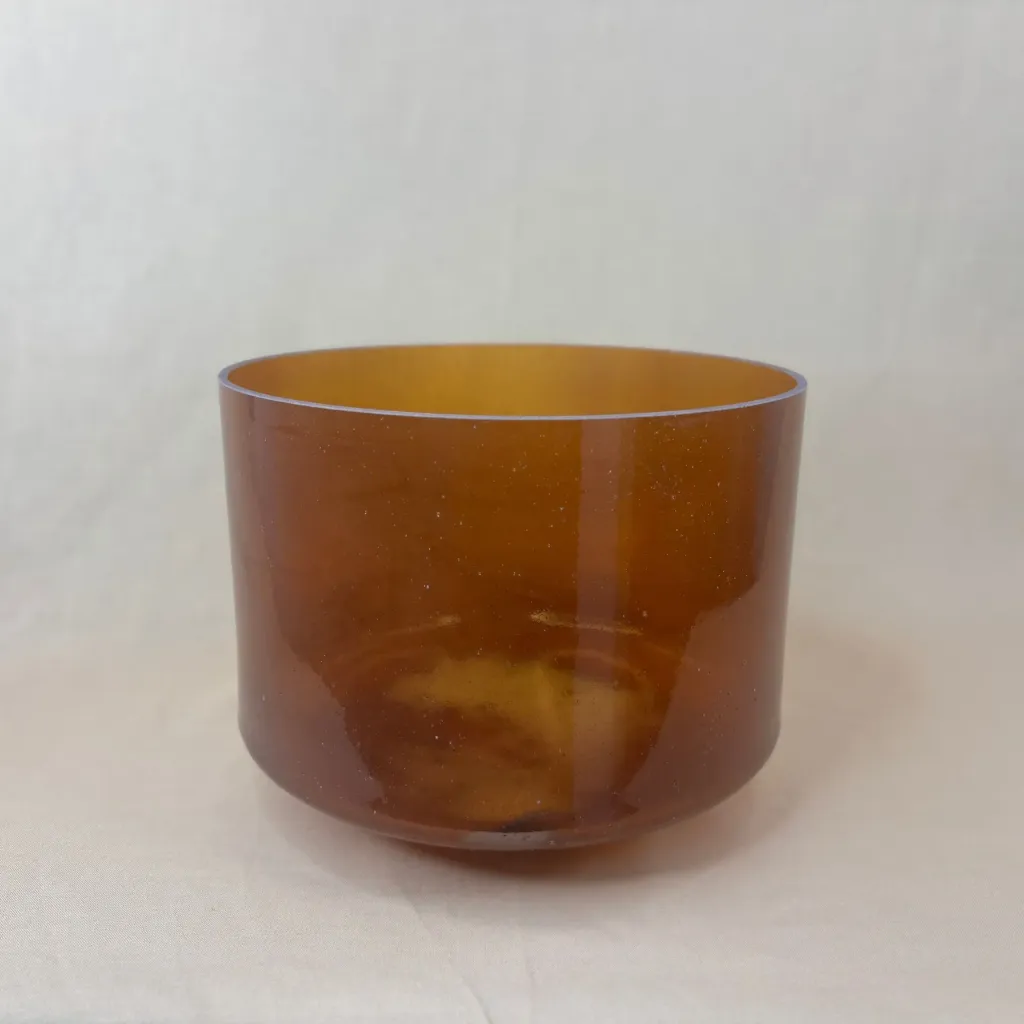 [2751] Golden Honey Quartz Crystal Singing Bowl | 9" C Note (-18) | Grounding Frequencies | #2751