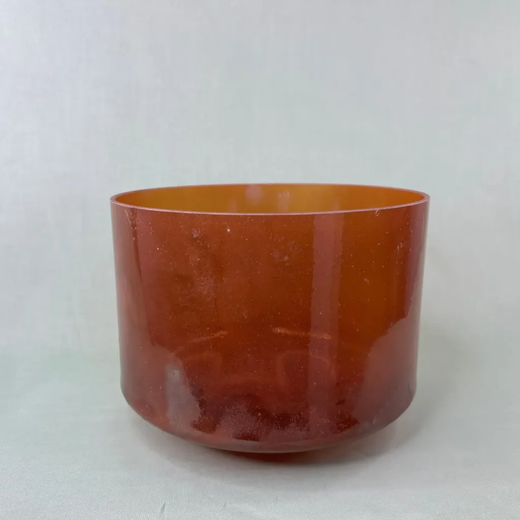 [#2757] 9" Golden Honey Infused Quartz Crystal Singing Bowl | 4C+20 | 264 Hz