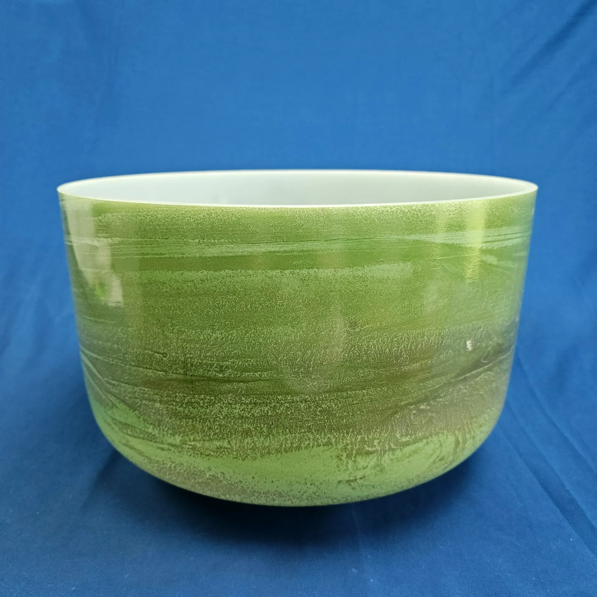 [2911] [#2911] 14" Matcha Infused Quartz Crystal Singing Bowl | 3F+28 | 177 Hz