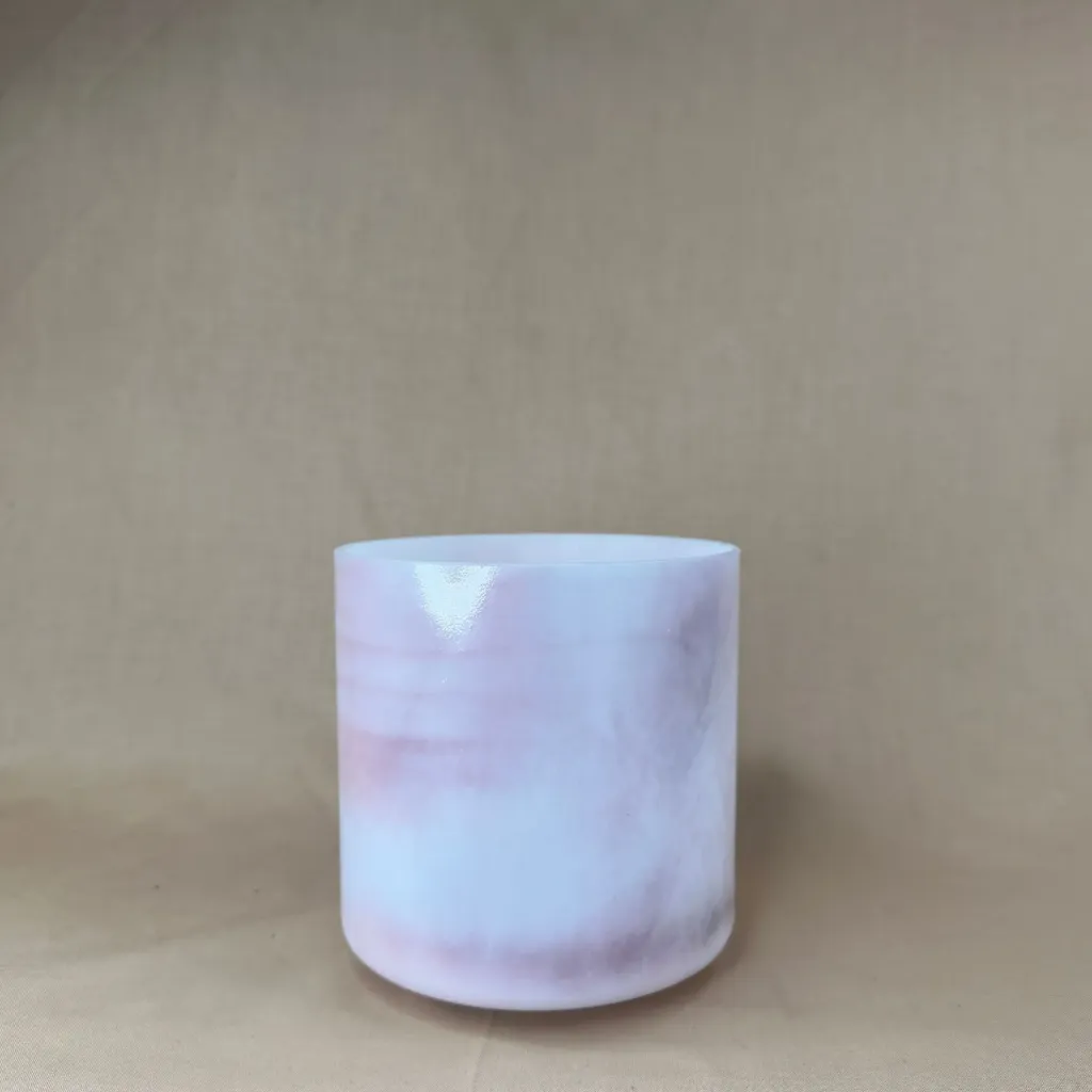 Lepidolite Quartz Crystal Singing Bowl | 6" A Note (+15) | C=528 Tuning | #23