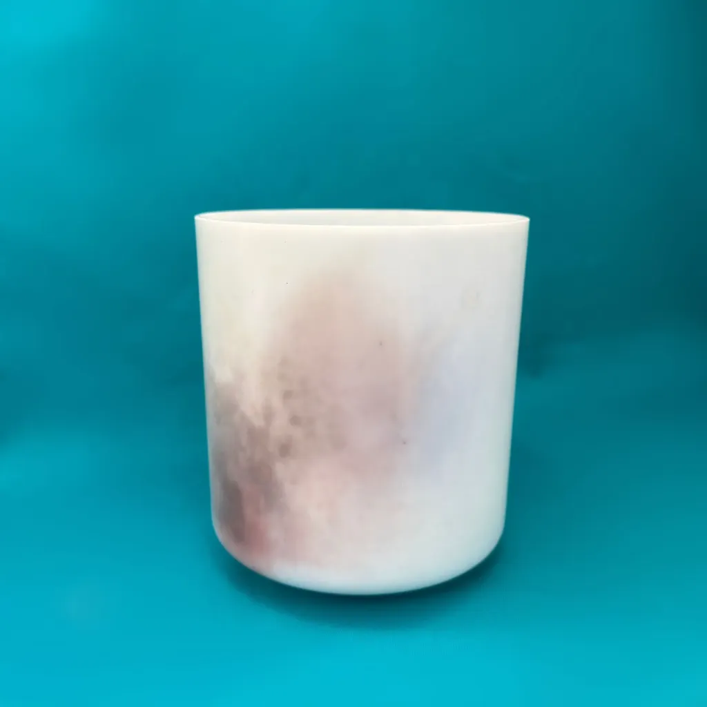 [#25] 6" Lepidolite Infused Quartz Crystal Singing Bowl | 4A#+14 | 470 Hz