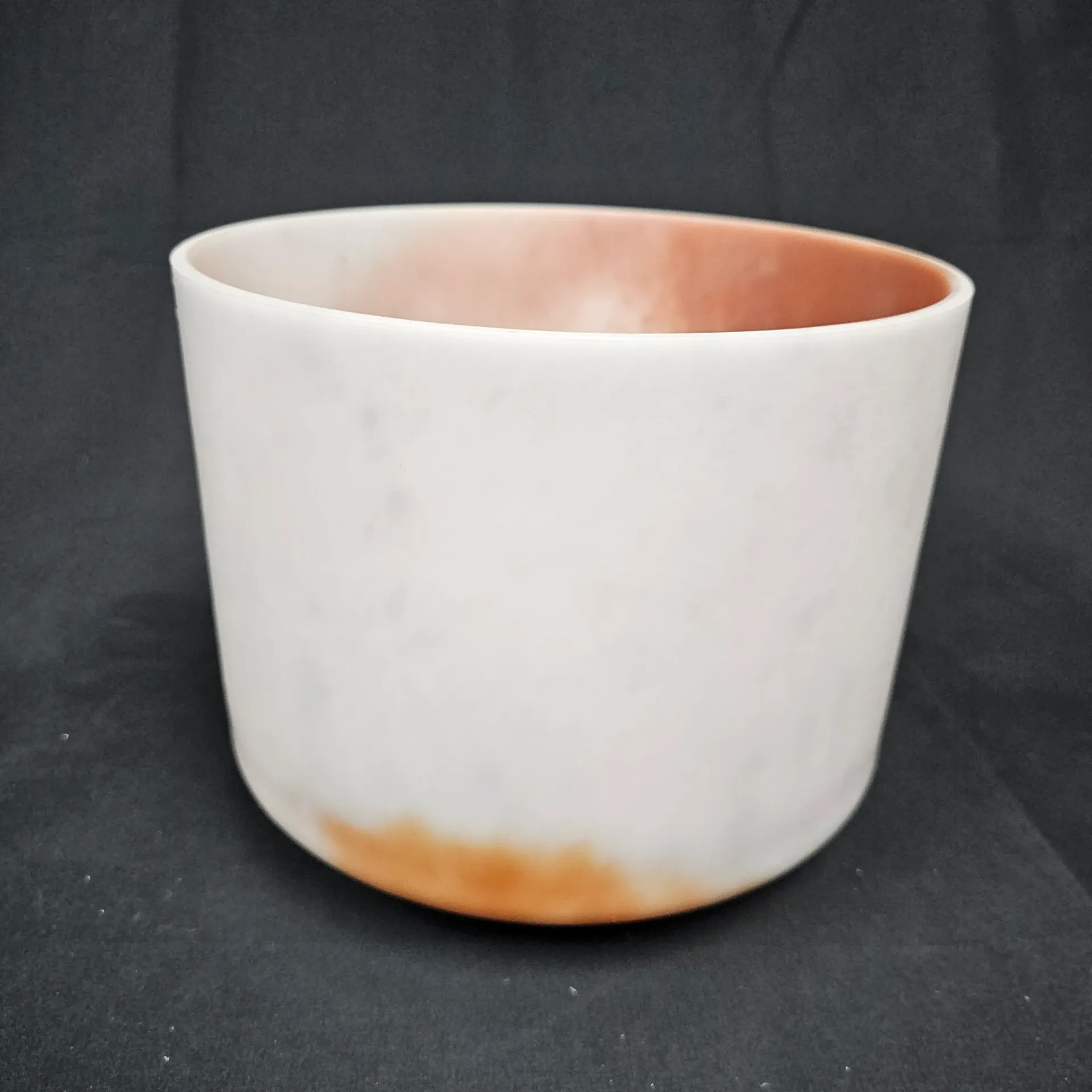 [#2793] 9" Cacao & Rose Petal Infused Quartz Crystal Singing Bowl | 4F+19 | 353 Hz | First Edition