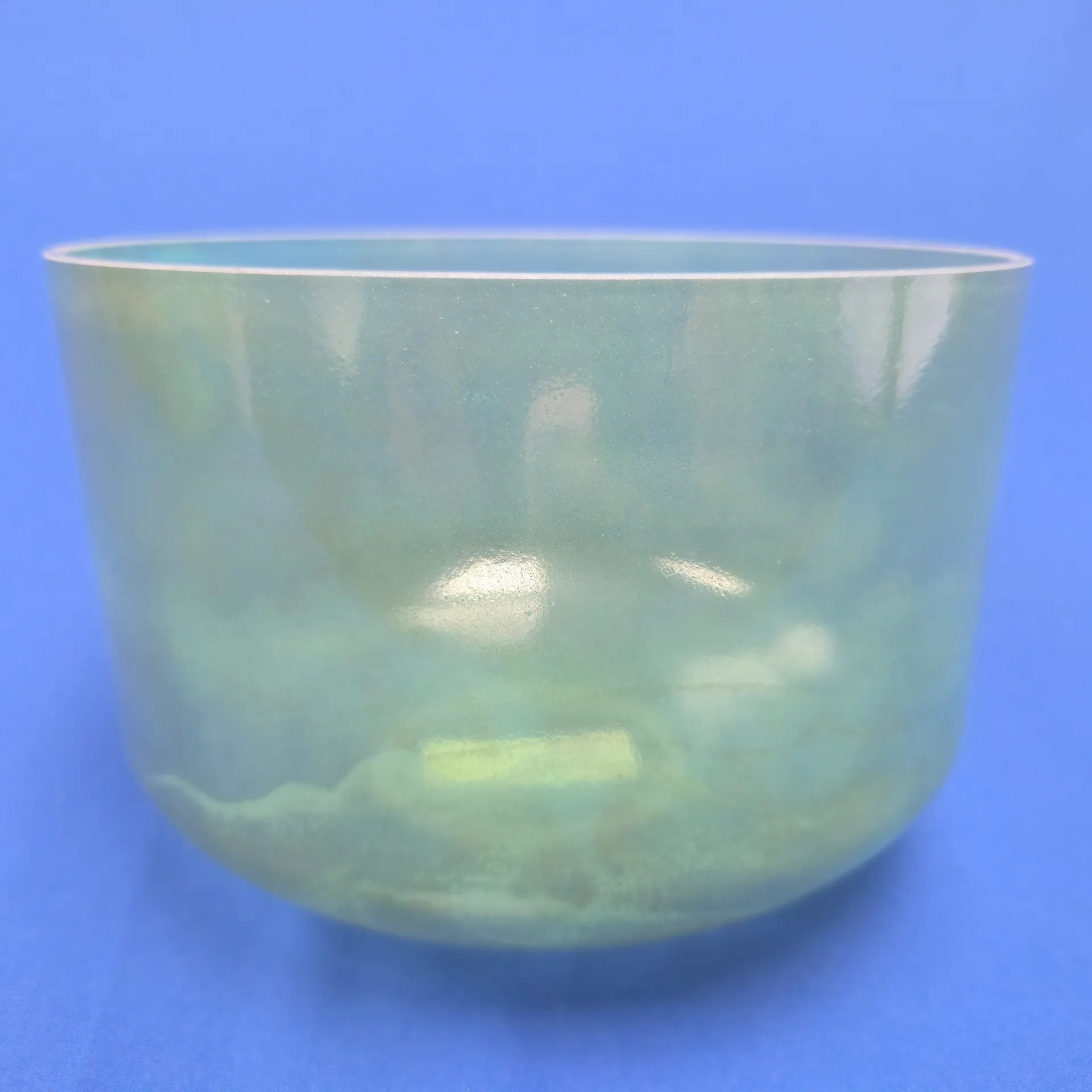 [#2832] 10" Tsavorite Infused Quartz Crystal Singing Bowl | 4C+12 | 263 Hz