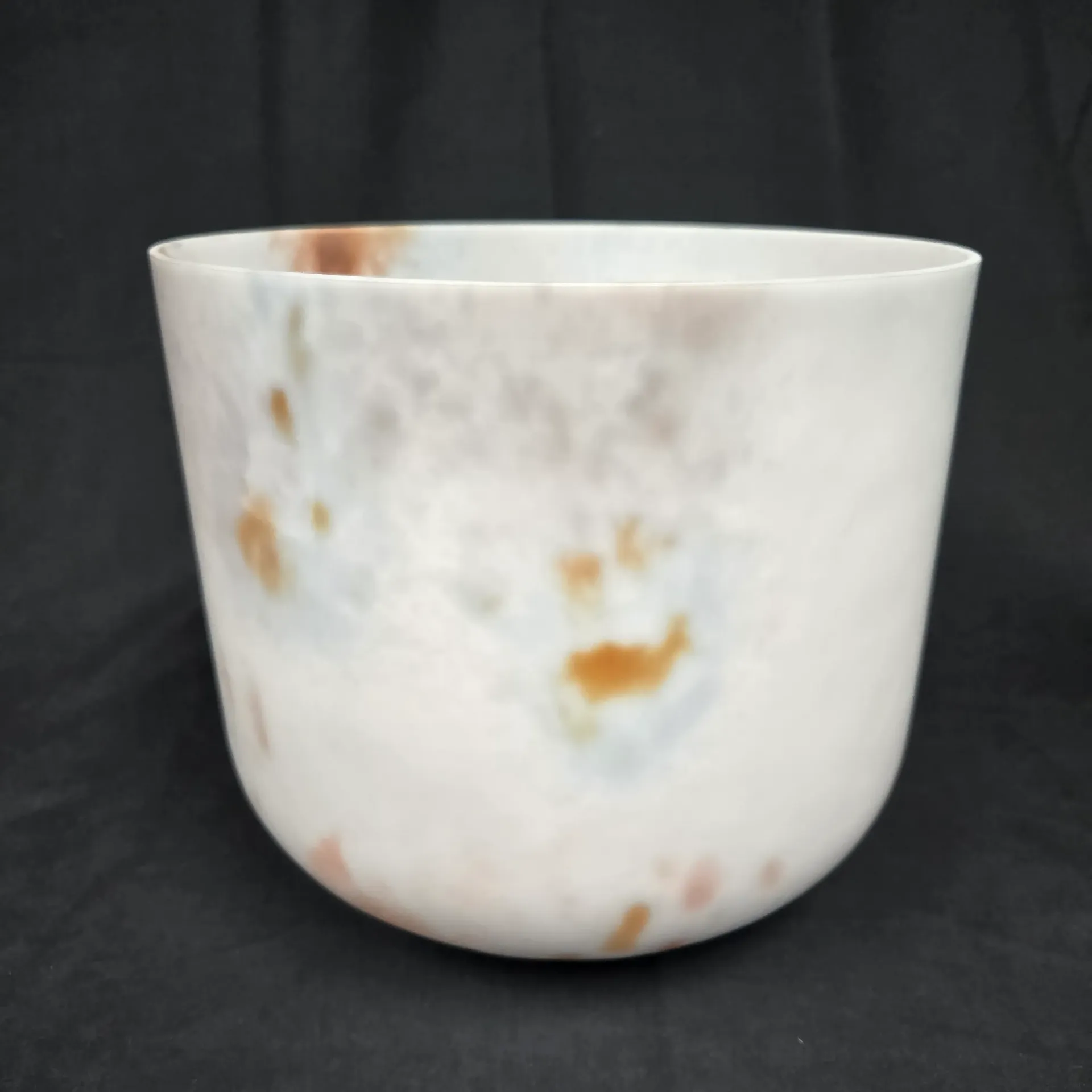 [#2950] 10" Cacao & Rose Petal Infused Quartz Crystal Singing Bowl | 3G-32 | 192Hz