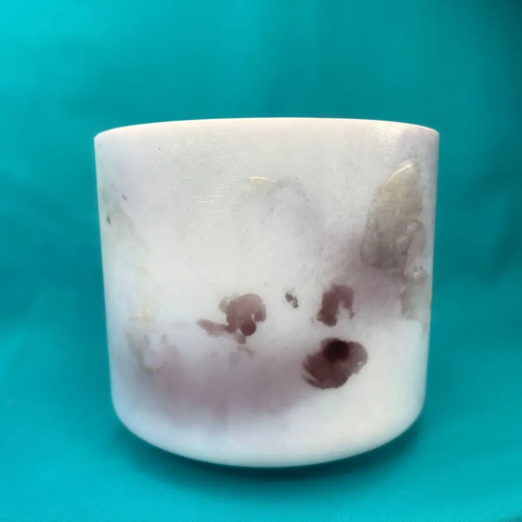 [#29] 7" Lavender Flower Infused Quartz Crystal Singing Bowl | 4A-16 | 435 Hz