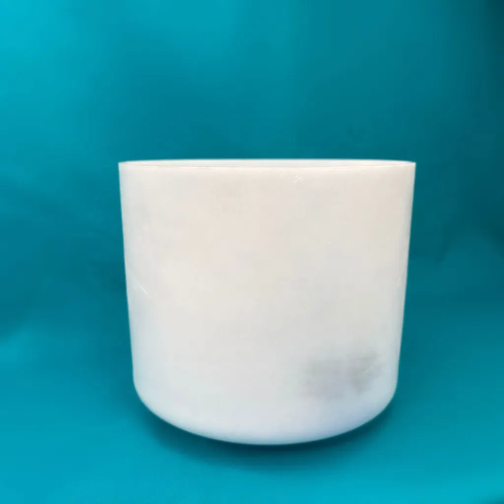 [#33] 7" Lavender Flower Infused Quartz Crystal Singing Bowl | 4F#-23 | 365 Hz