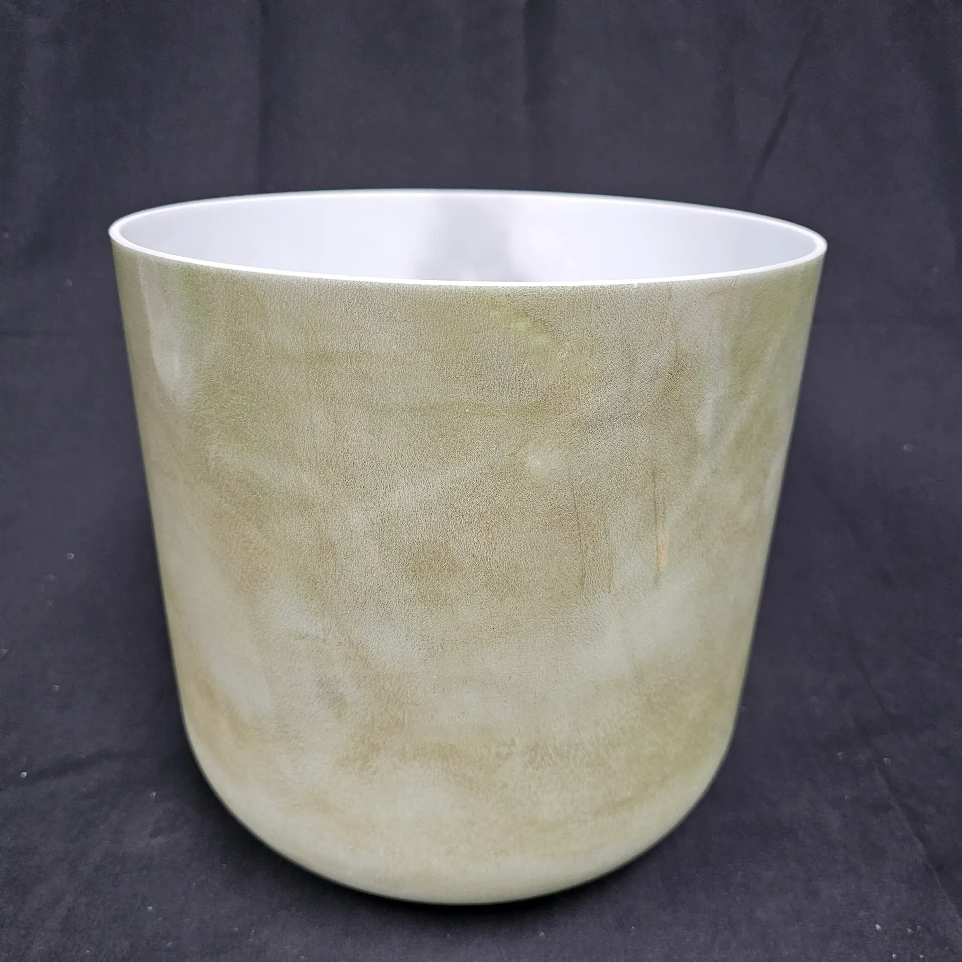 [#3011] 10" Matcha Infused Quartz Crystal Singing Bowl | 3D#-28 | 153 Hz