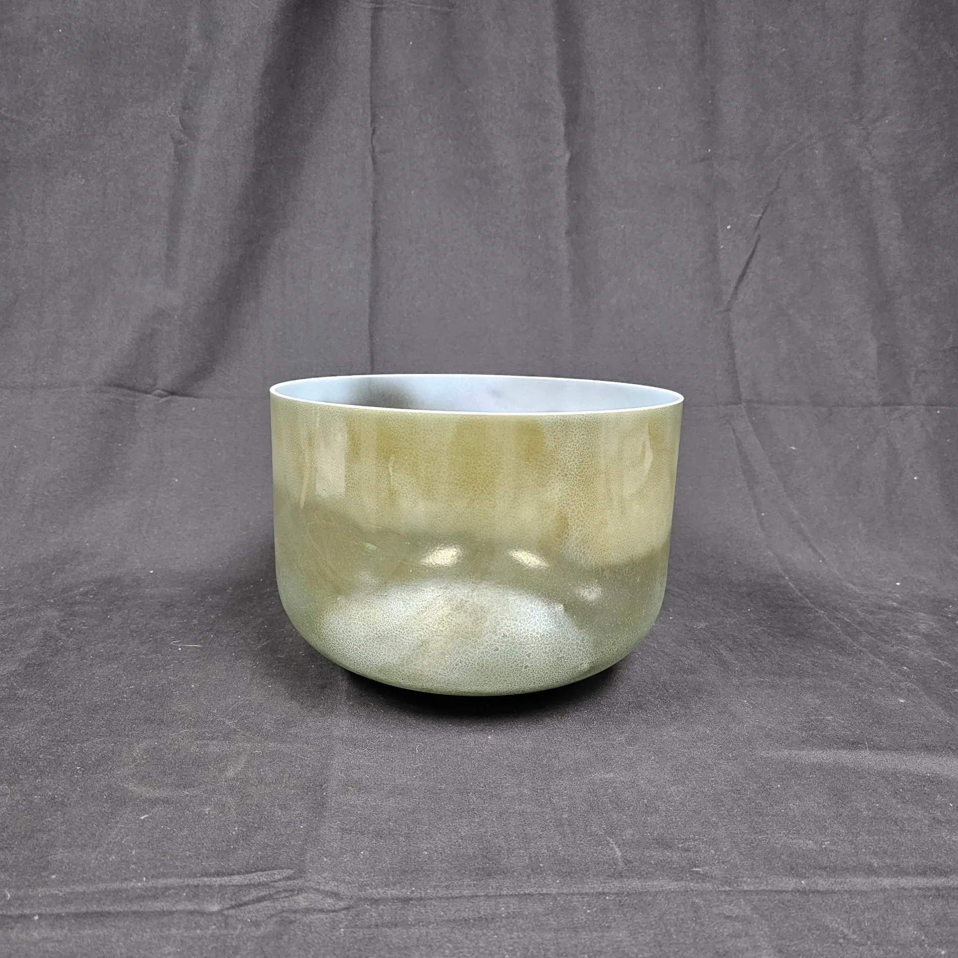 [3018] [#3018] 10" Moldavite Infused Quartz Crystal Singing Bowl | 3E-37 | 161 Hz