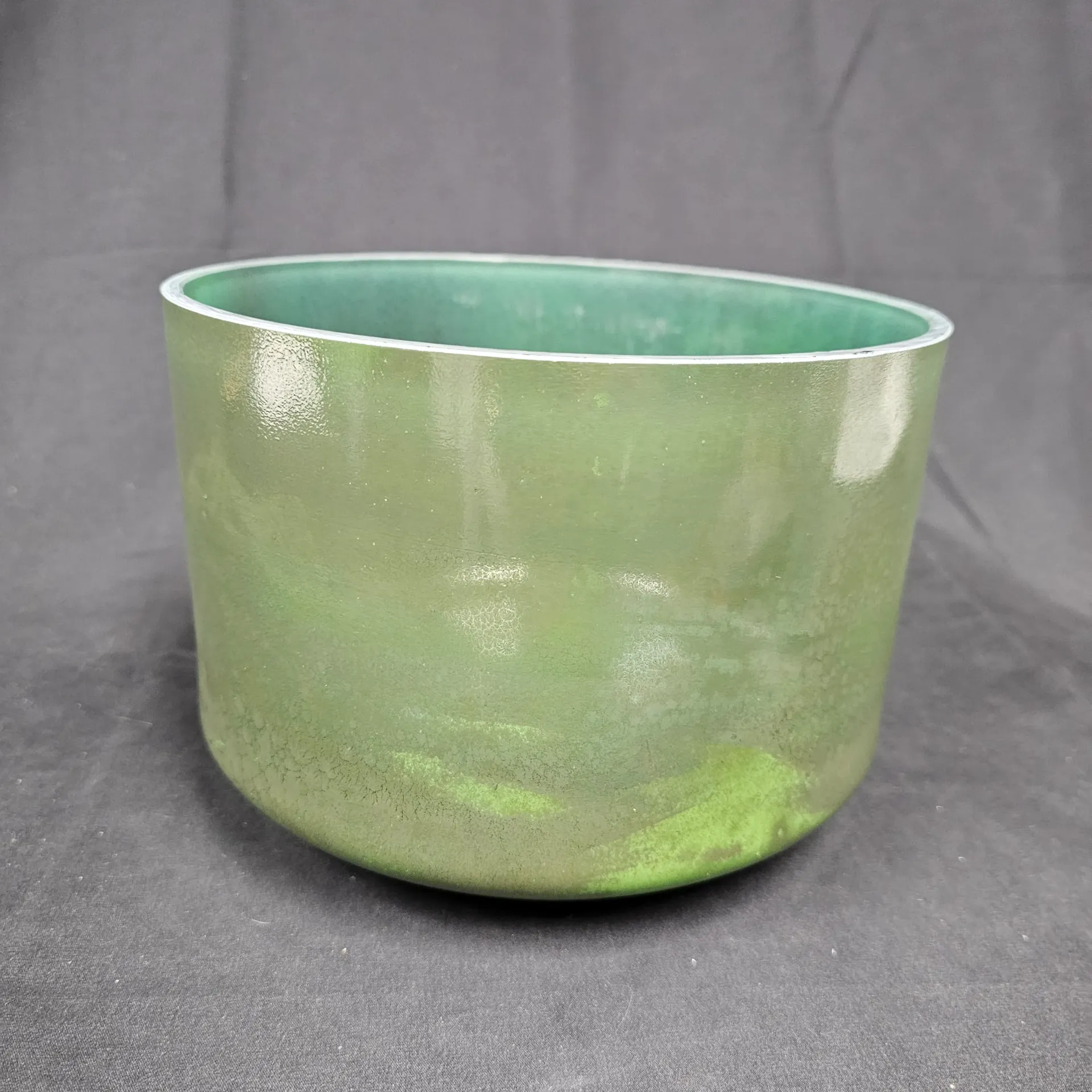 [2813] [#2813] 9" Moldavite Infused Quartz Crystal Singing Bowl | 4G#+43 | 425 Hz