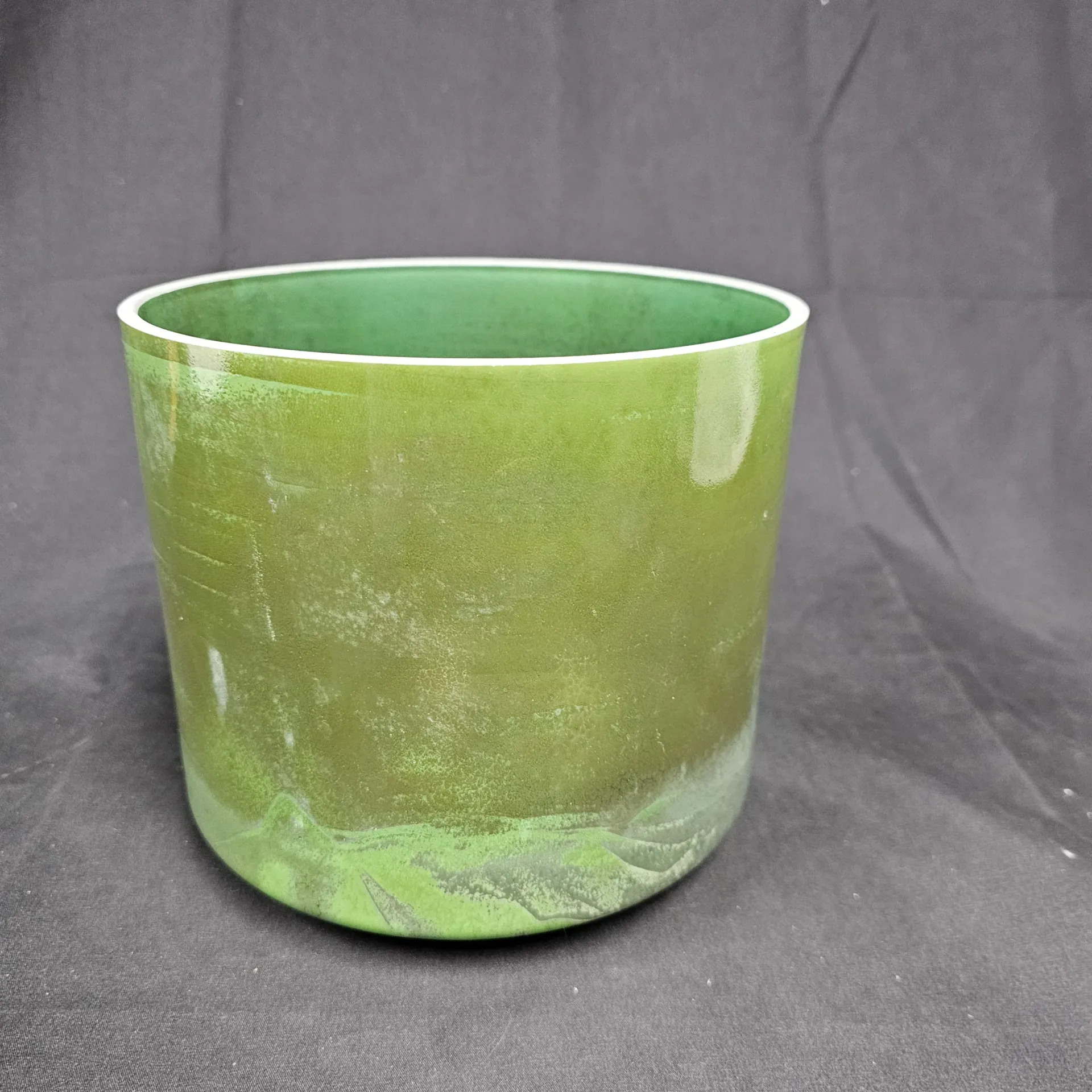[3063] [#3063] 8" Moldavite Infused Quartz Crystal Singing Bowl | 4G#+26 | 421 Hz