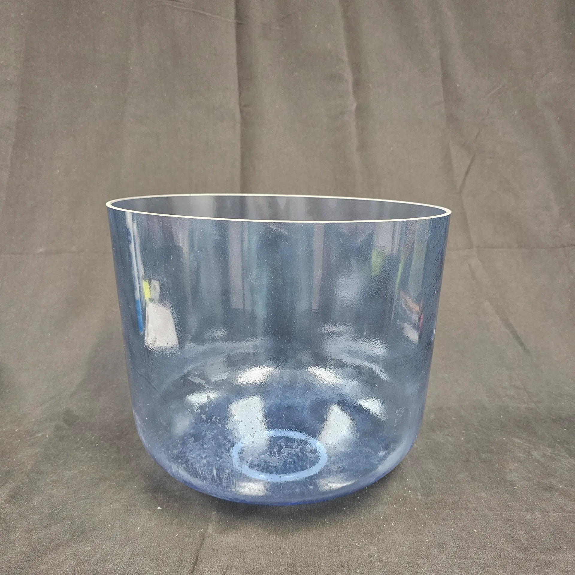 [#3143] 12" Blue Sapphire Infused Quartz Crystal Singing Bowl | 3C+18 | 132Hz | Wabi-Sabi
