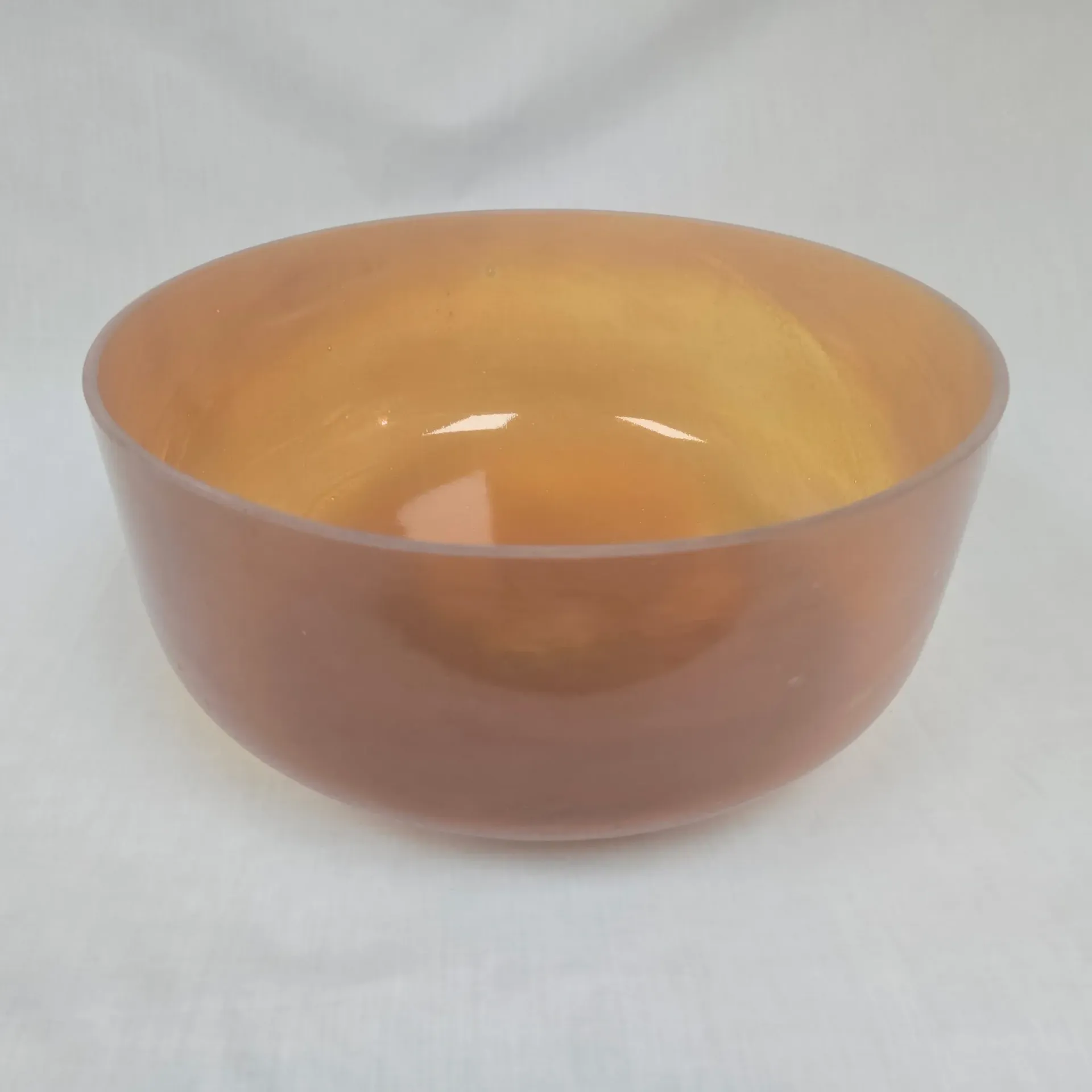 [3202] [#3202] 14" Golden Honey Infused Quartz Crystal Singing Bowl | 3F+27 | 177 Hz