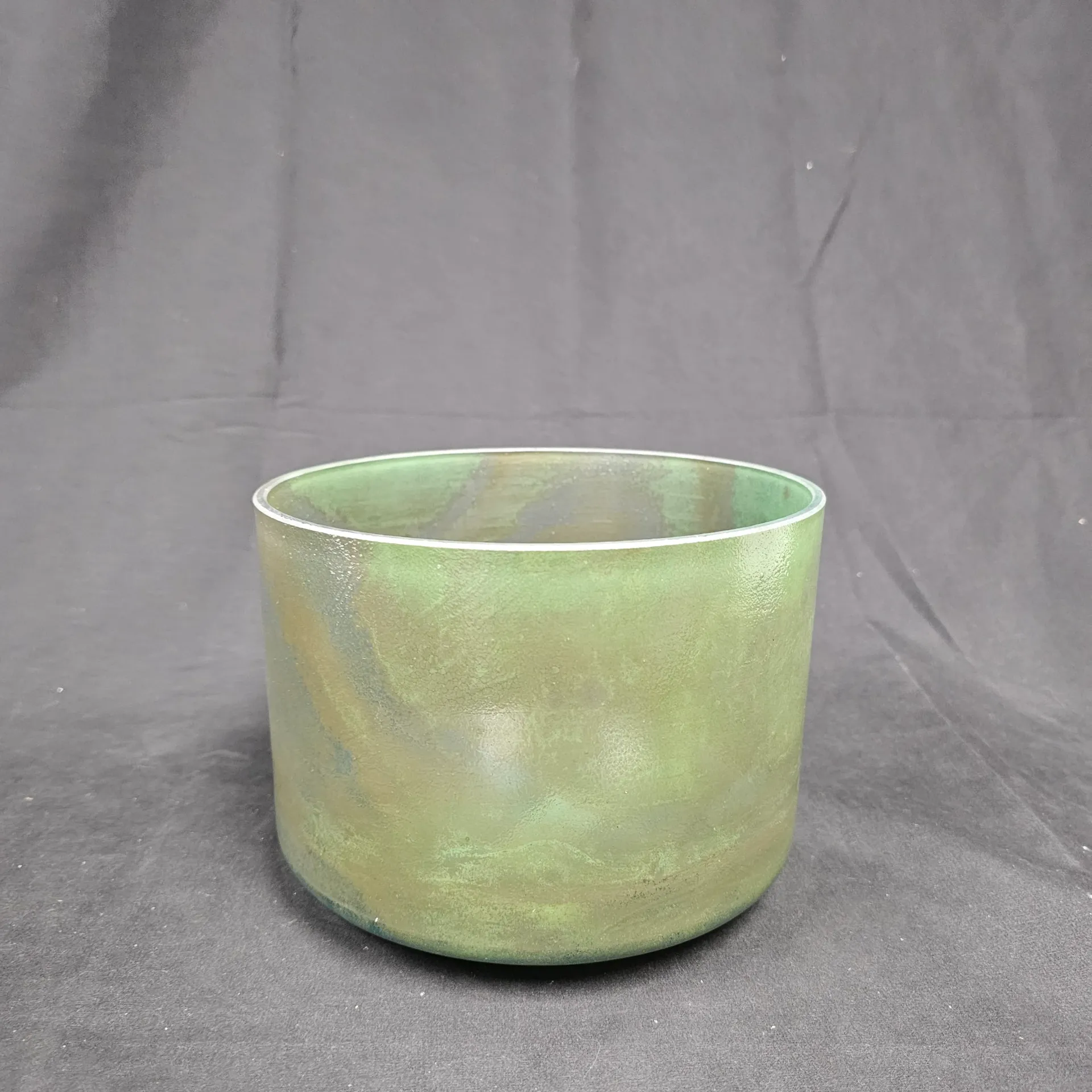 [3252] [#3252] 8" Moldavite Infused Quartz Crystal Singing Bowl | 4A+20 | 445 Hz
