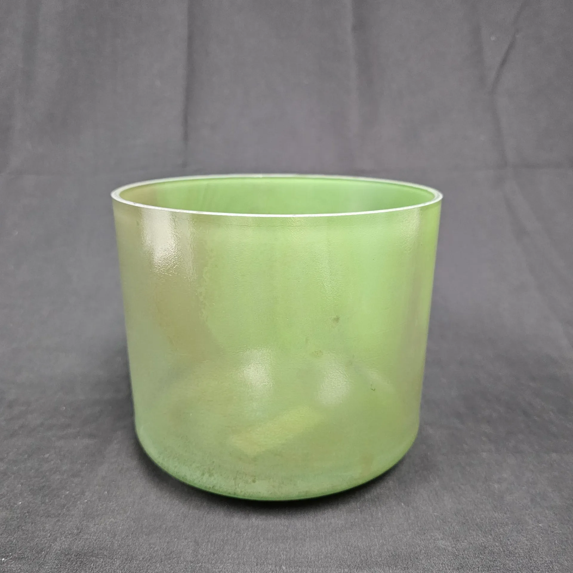 [#3258] 7" Moldavite Infused Quartz Crystal Singing Bowl | 4G-20 | 387 Hz