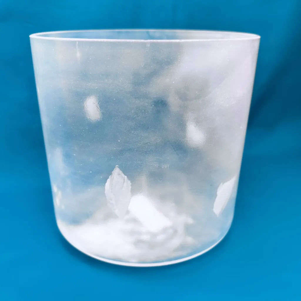 [135] Vibrational Cleanse Herkimer Diamond Quartz Crystal Singing Bowl | 8" E Note | #135