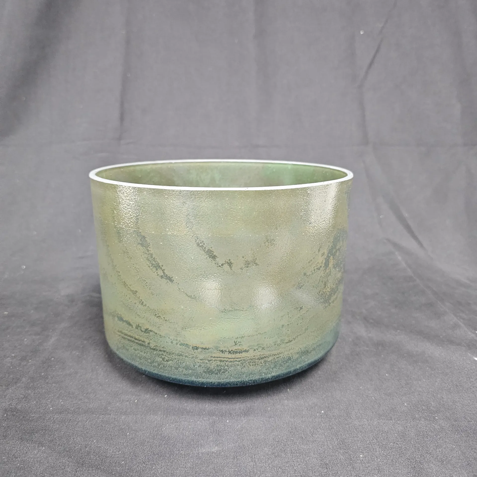 [3269] [#3269] 8" Moldavite Infused Quartz Crystal Singing Bowl | 4G-3 | 391 Hz