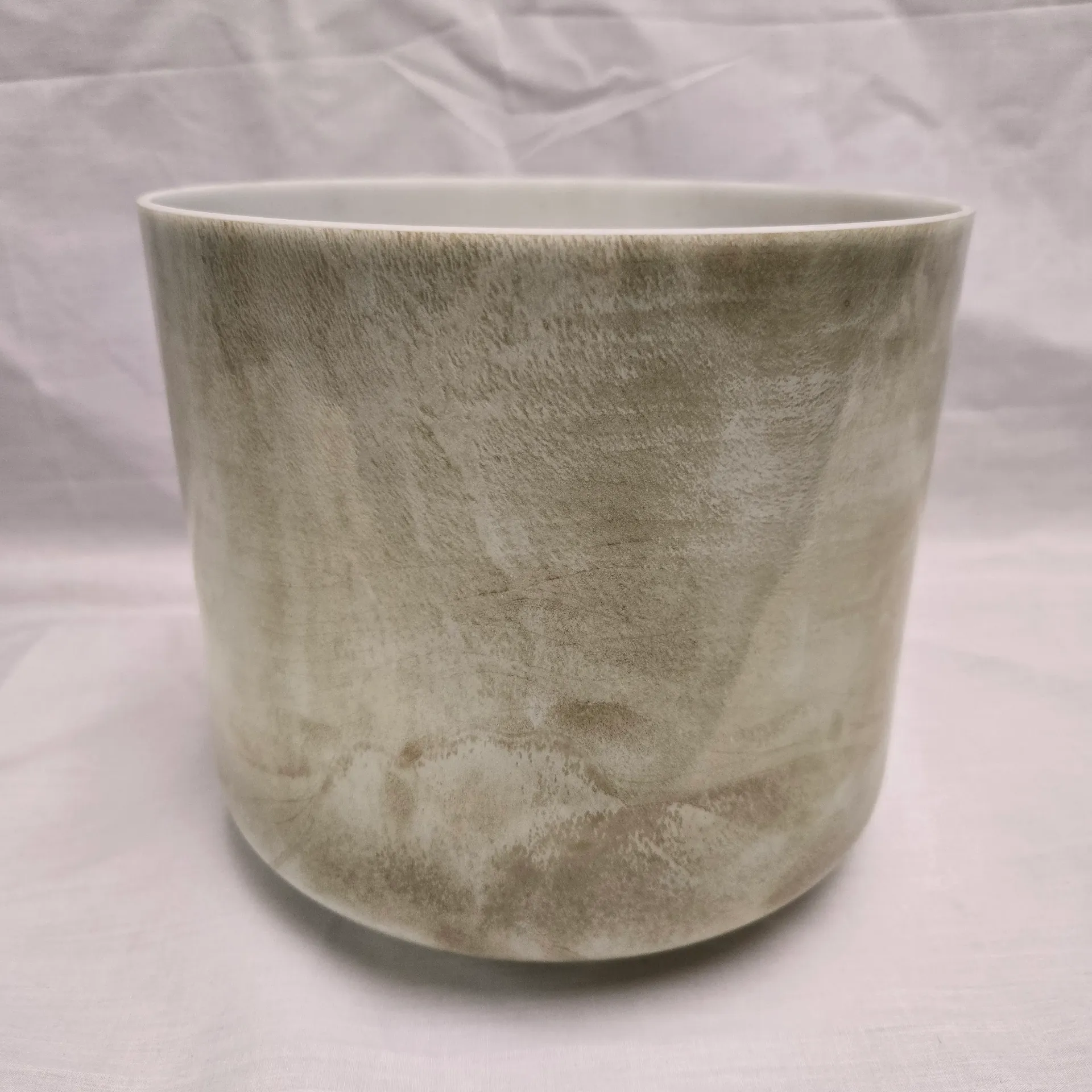 [#3272] 9" Dioptase Infused Quartz Crystal Singing Bowl | 3F#-32 | 181 Hz