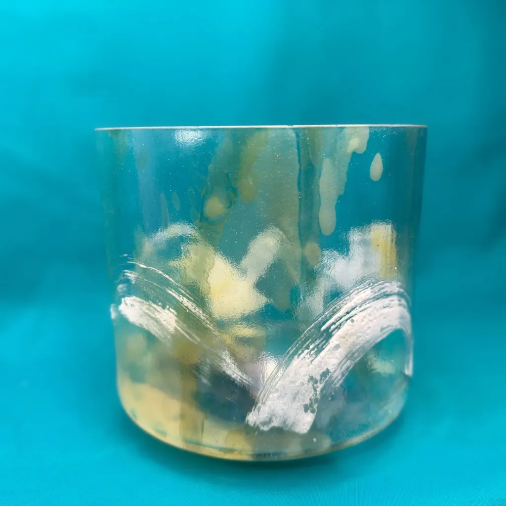 [142] Sacred Geometry Tea Quartz Crystal Singing Bowl | 7" G# Note | A=432 Tuning | #142