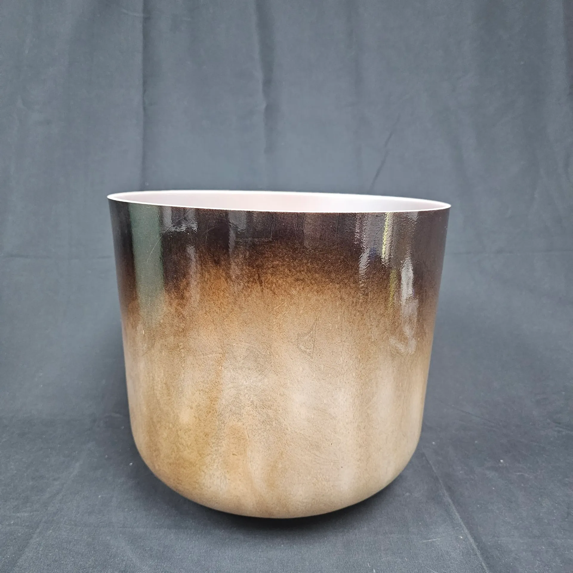[#3411] 12" Cacao Infused Quartz Crystal Singing Bowl | 2A+24 | 111 Hz