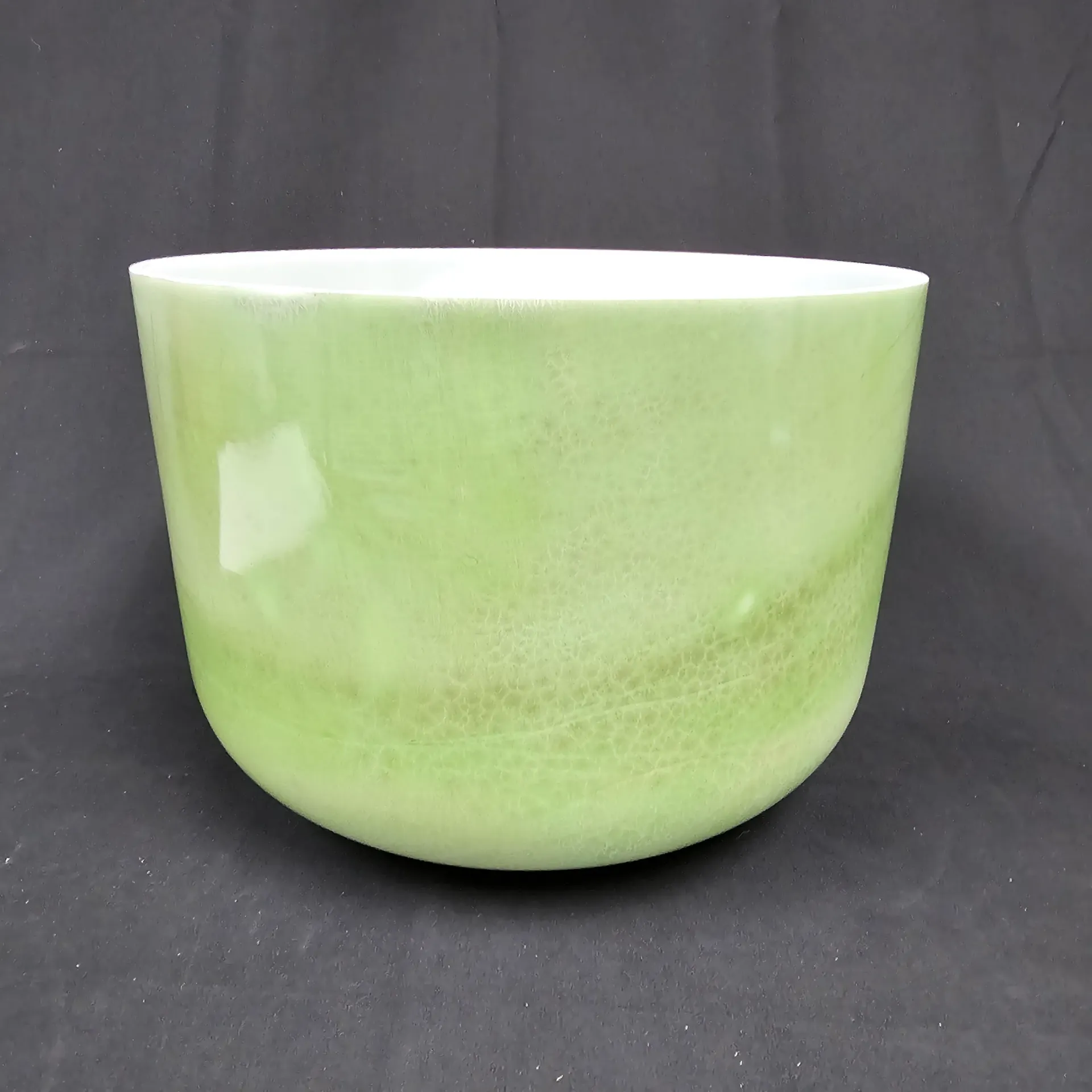 [#3417] 12" Moldavite Infused Quartz Crystal Singing Bowl | 3D-26 | 144 Hz