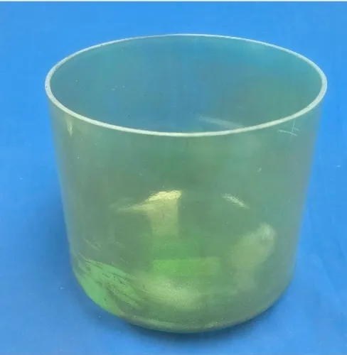 [3353] [#3353] 9" Matcha Infused Quartz Crystal Singing Bowl | 4C-13 | 259 Hz
