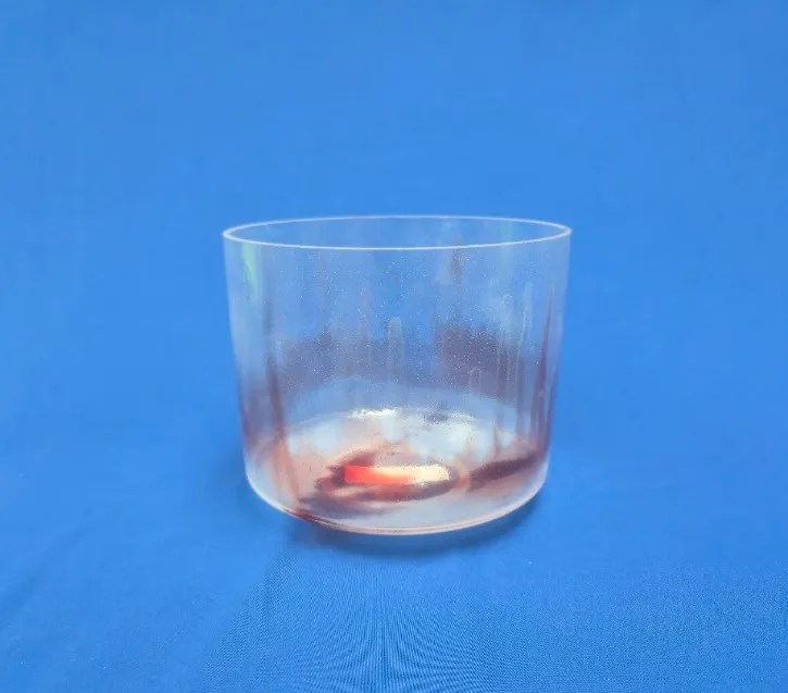 [#2854] 8" Dragon's Blood Tree Resin Infused Quartz Crystal Singing Bowl | 4F-47 | 339 Hz