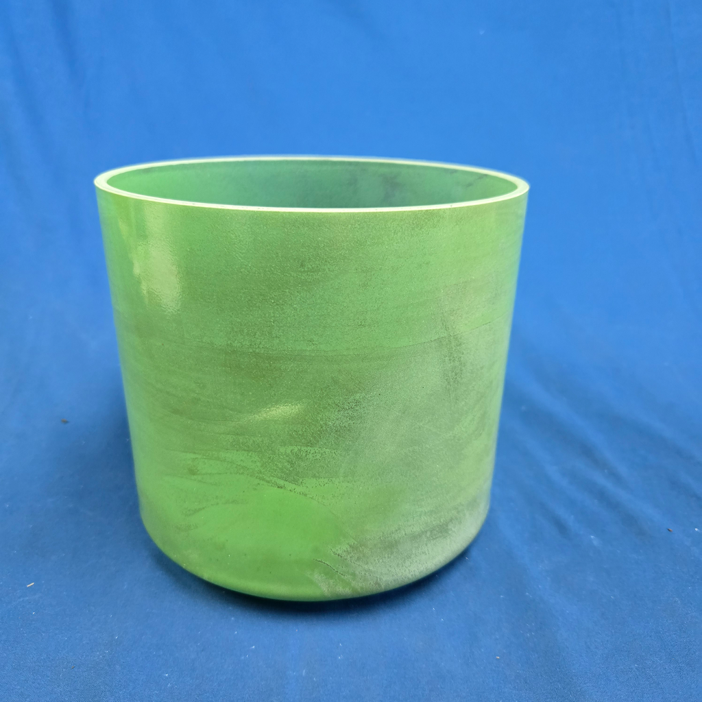 [3089] [#3089] 8" Matcha Infused Quartz Crystal Singing Bowl | 4G#-27 | 408 Hz