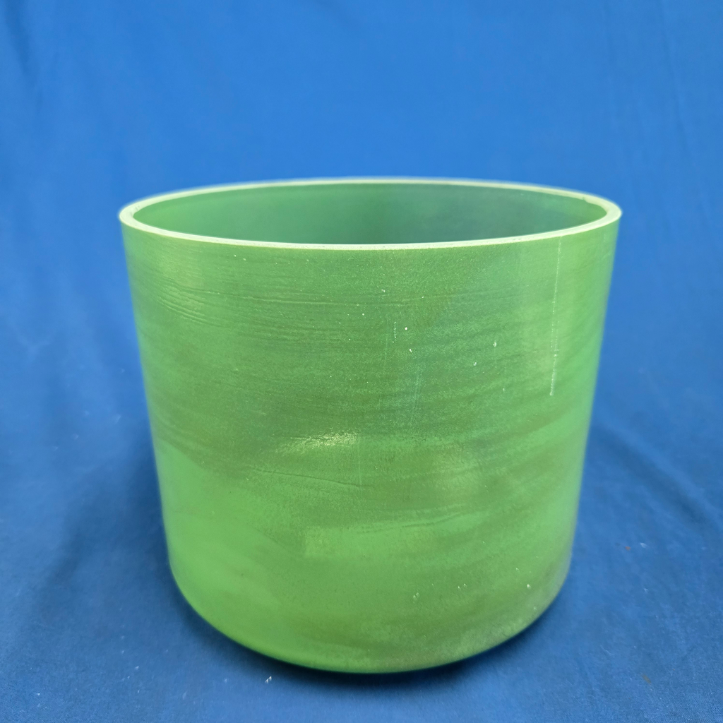 [3090] [#3090] 8" Matcha Infused Quartz Crystal Singing Bowl | 4G#-13 | 412 Hz