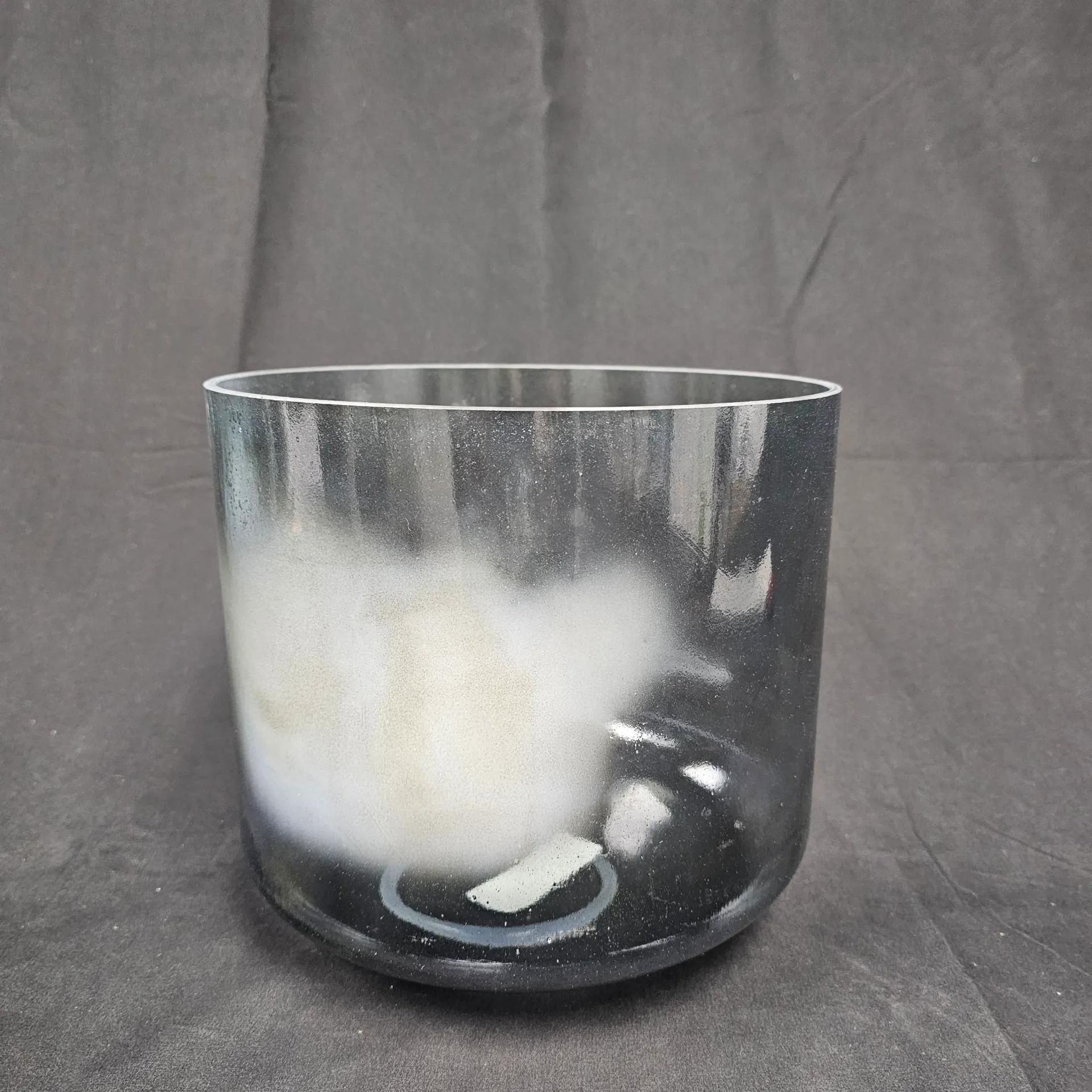 [#3332] 9" Kornerupine Infused Quartz Crystal Singing Bowl | 3A+42 | 225 Hz