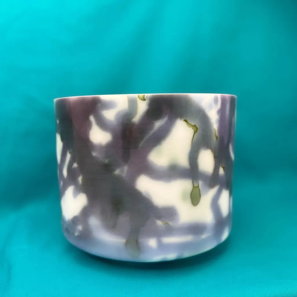 [233] CFC Spray Quartz Crystal Singing Bowl | 8" F# Note | #233