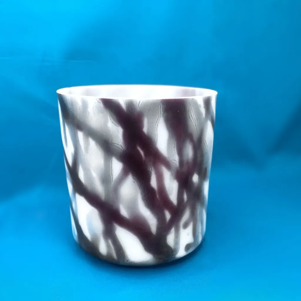 Dragon's Blood & Sacred Geometry Tea Quartz Crystal Singing Bowl | 6" G Note | #264 