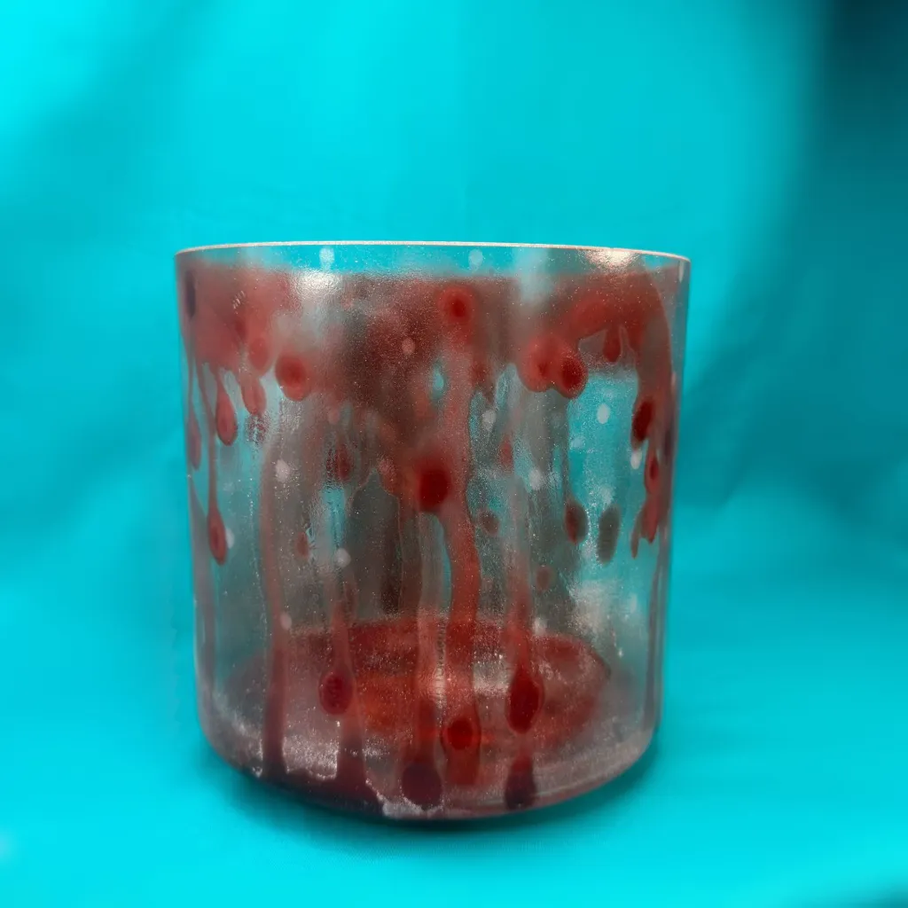 Dragon's Blood Tree Resin Quartz Crystal Singing Bowl | 7" F Note | A=432 Tuning | #400