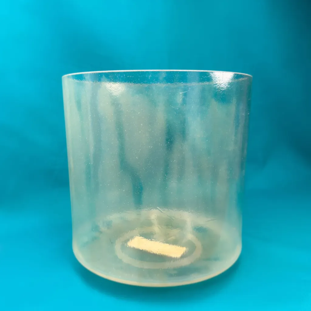 [402] CFC Tea Quartz Crystal Singing Bowl | 7" D# Note (0) | #402