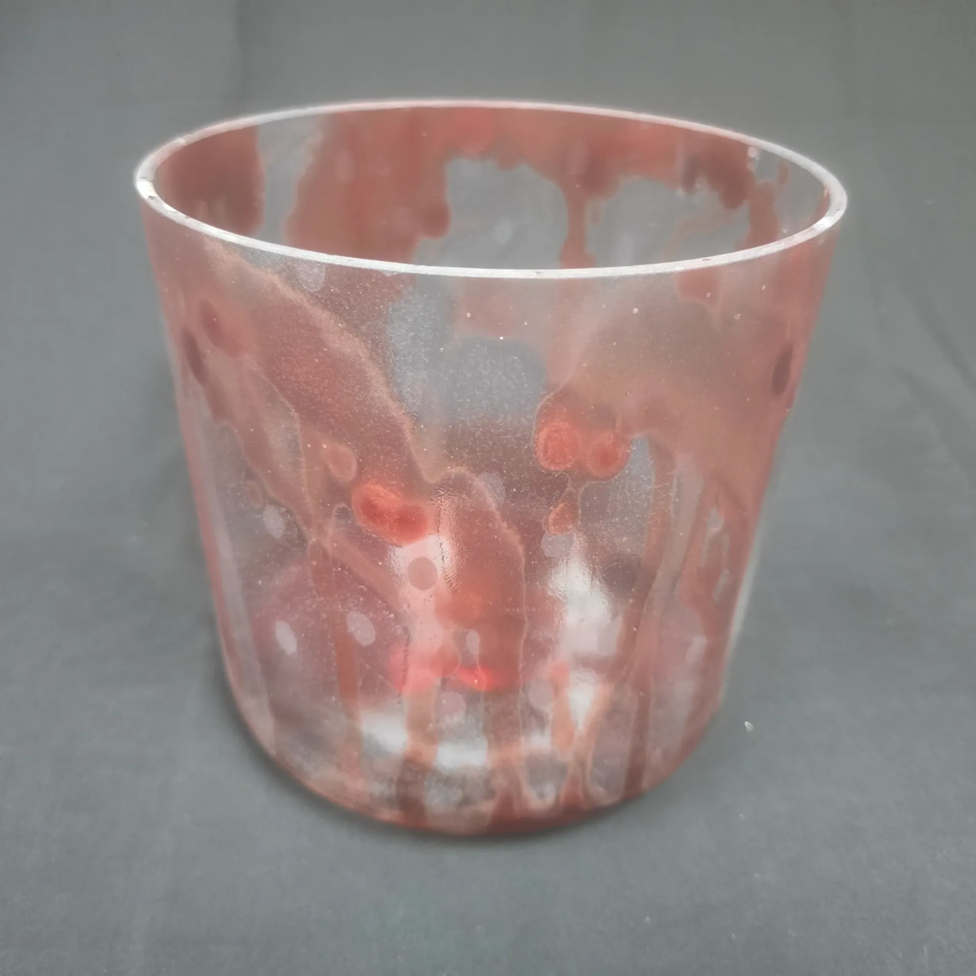 [#408] 7" Dragons Blood Tree Resin Infused Quartz Crystal Singing Bowl | 4F+17 | 352 Hz