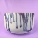 Lavender Flower Quartz Crystal Singing Bowl | 12" F Note (+30) | Uplift Frequencies | #424