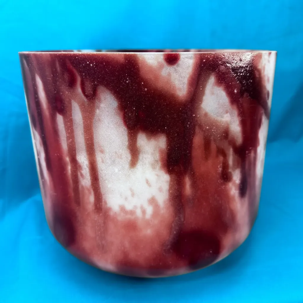 [#431] 10" Dragon's Blood Tree Resin Infused Quartz Crystal Singing Bowl | 3A-26 | 216 Hz