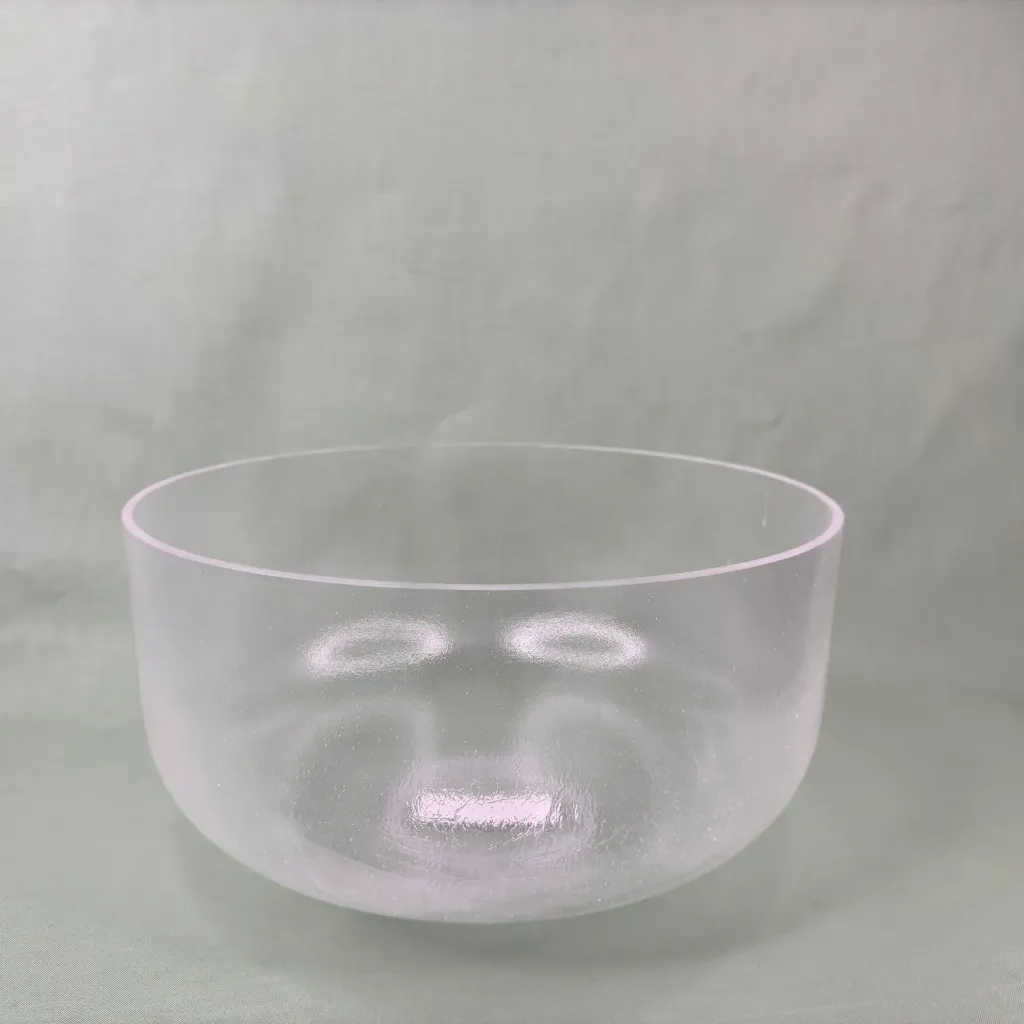 [#450] 12" Clear Quartz Crystal Singing Bowl | A#+18