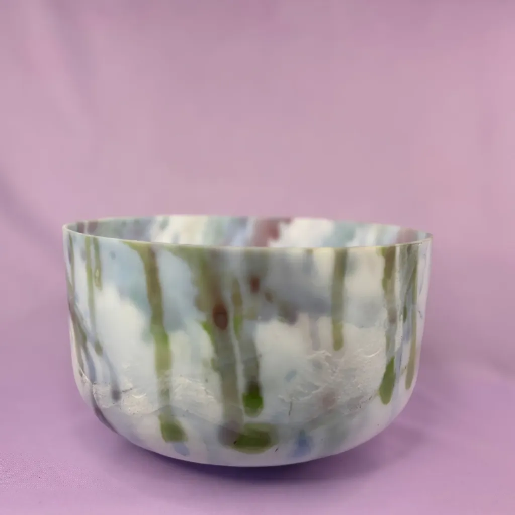 [483] Dragon's Blood, Sacred Geometry Tea Quartz Crystal Singing Bowl | 12" F Note (0) | Concert Pitch | #483