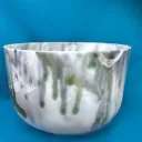 Dragon's Blood & Sacred Geometry Tea Quartz Crystal Singing Bowl | 12" E Note | #488