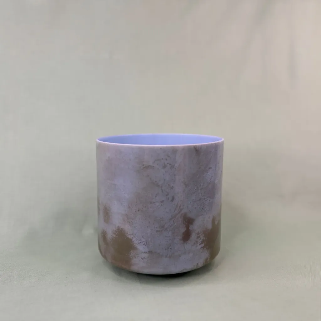 [525] Moldavite Quartz Crystal Singing Bowl | 6" A Note (+34) | Uplift Frequencies | #525