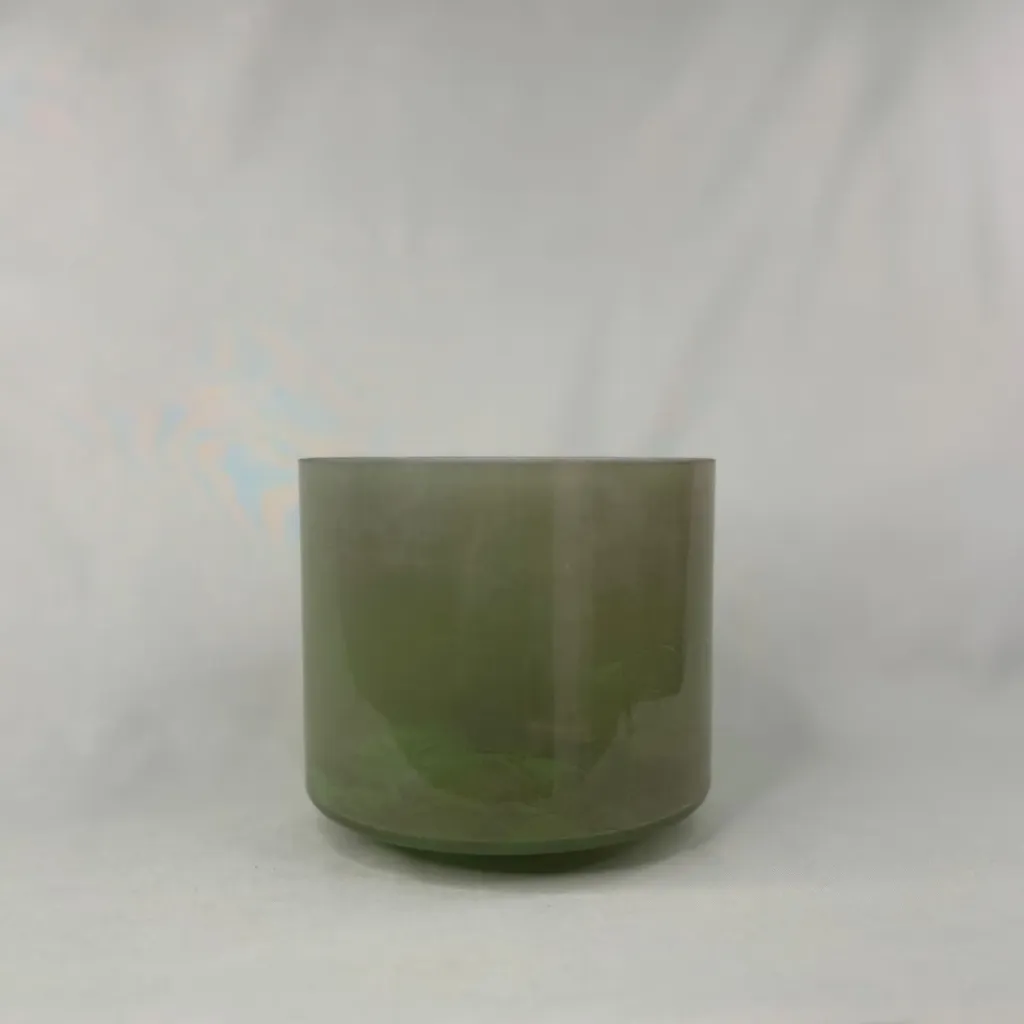 [#564] 6.5" Epidote Infused Quartz Crystal Singing Bowl | G#0