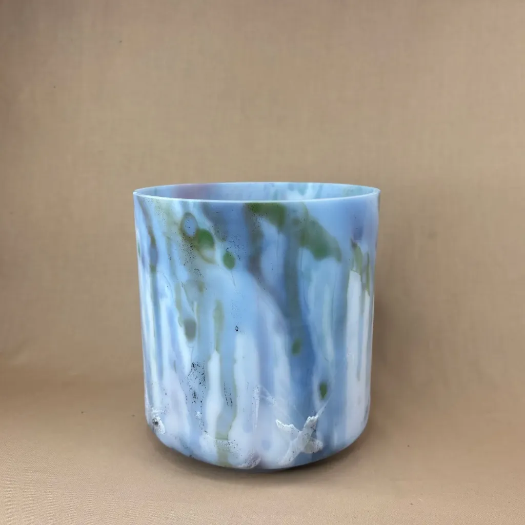 Dragon's Blood & Sacred Geometry Tea Quartz Crystal Singing Bowl | 7" E Note (+19) | C=528 Tuning | #612