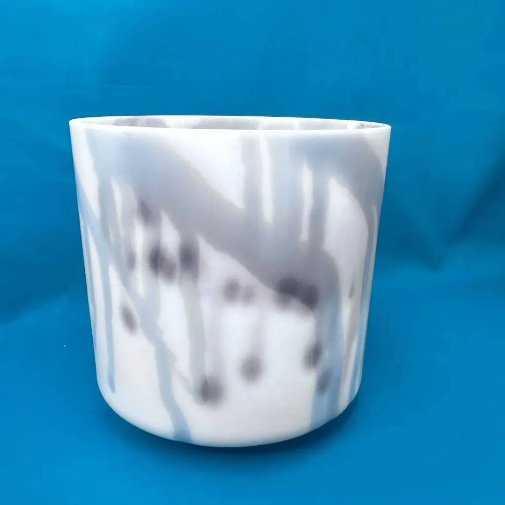 [736] Lepidolite Quartz Crystal Singing Bowl | 6.5" G# Note | #736