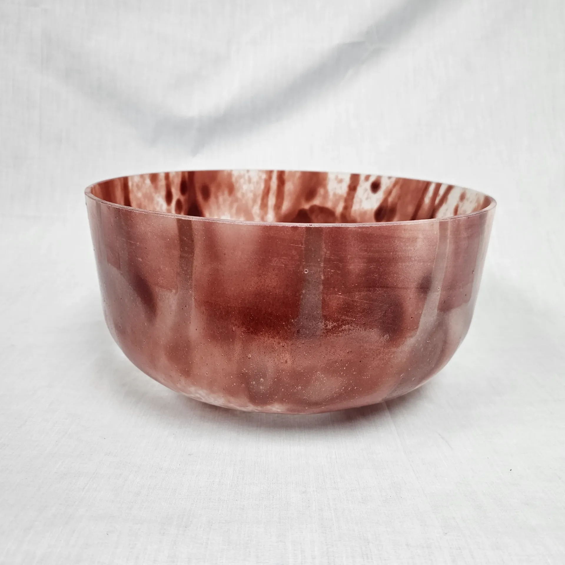 [#784] 12" Dragon's Blood Tree Resin Infused Quartz Crystal Singing Bowl | 3E-39 | 161 Hz