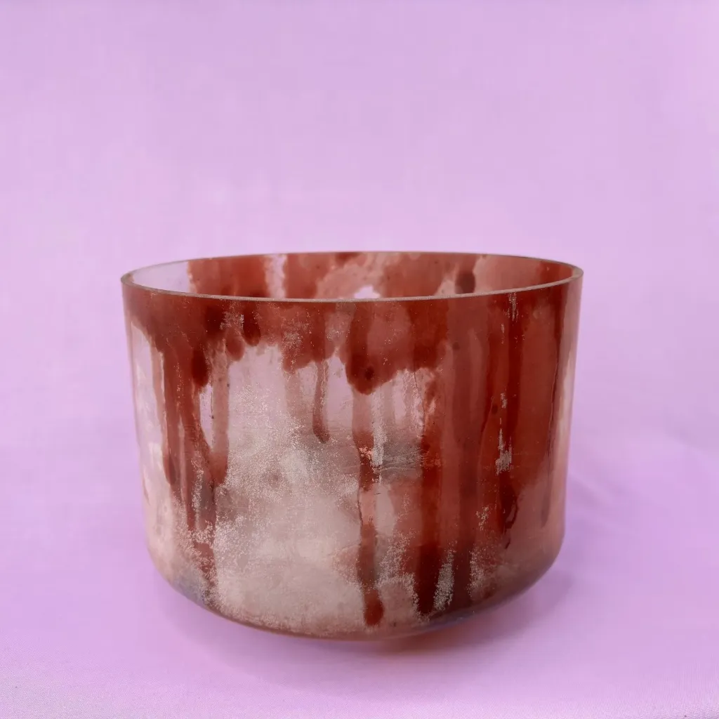 [801] [#801] 9" Dragon's Blood Tree Resin Infused Quartz Crystal Singing Bowl | C-29
