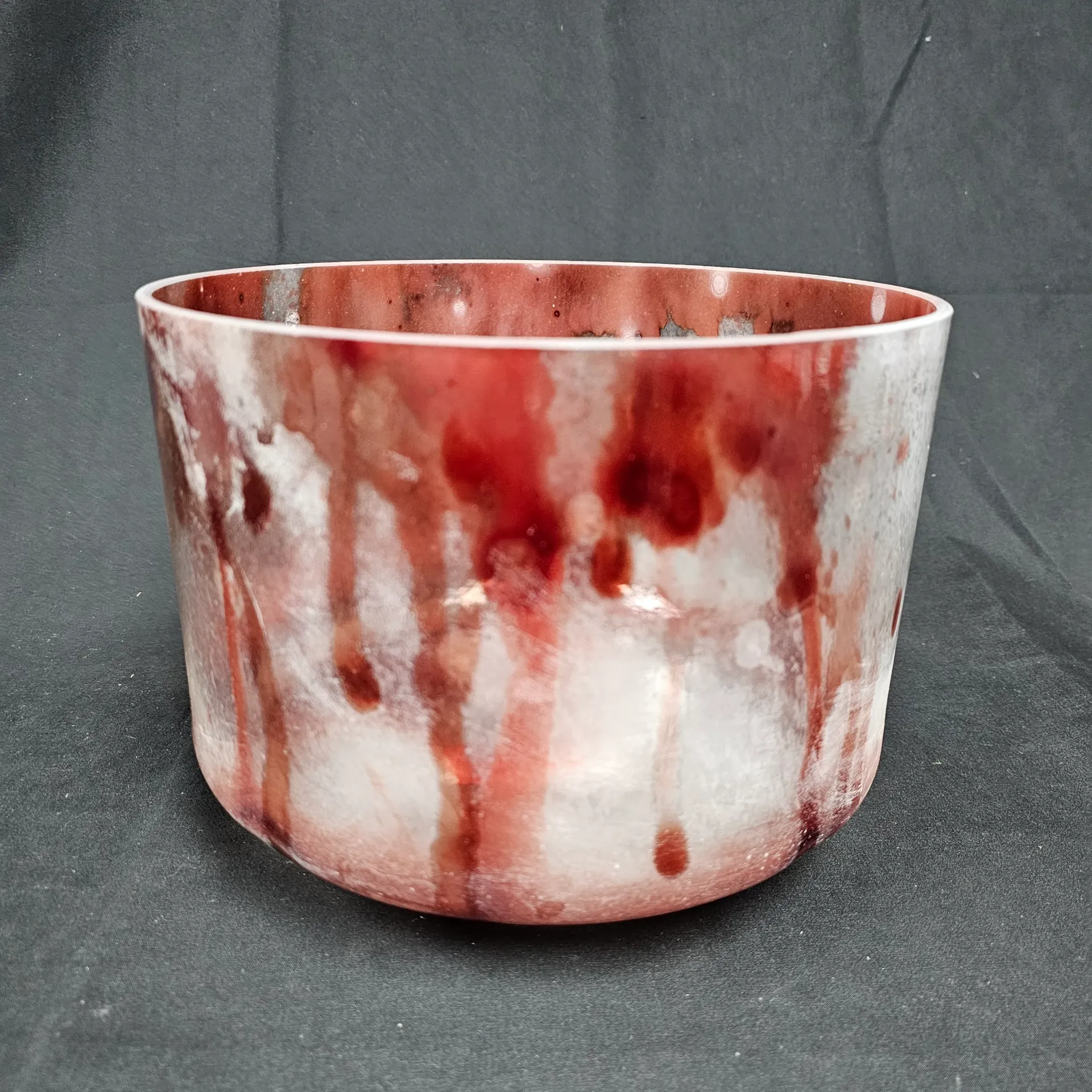 [#801] 9" Dragon's Blood Tree Resin Infused Quartz Crystal Singing Bowl | 4C-27 | 257 Hz