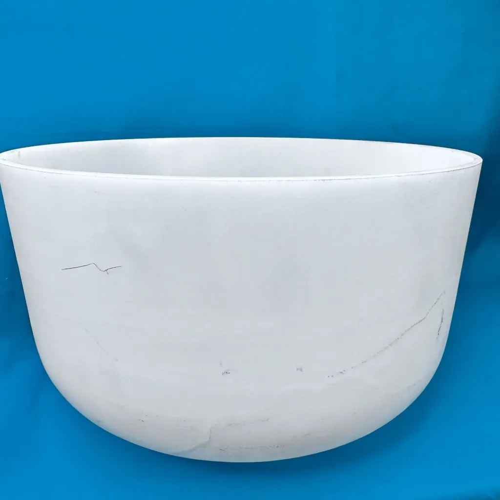 [877] Opaque Quartz Crystal Singing Bowl | 12" G Note (+18) | A=432 Tuning | #877
