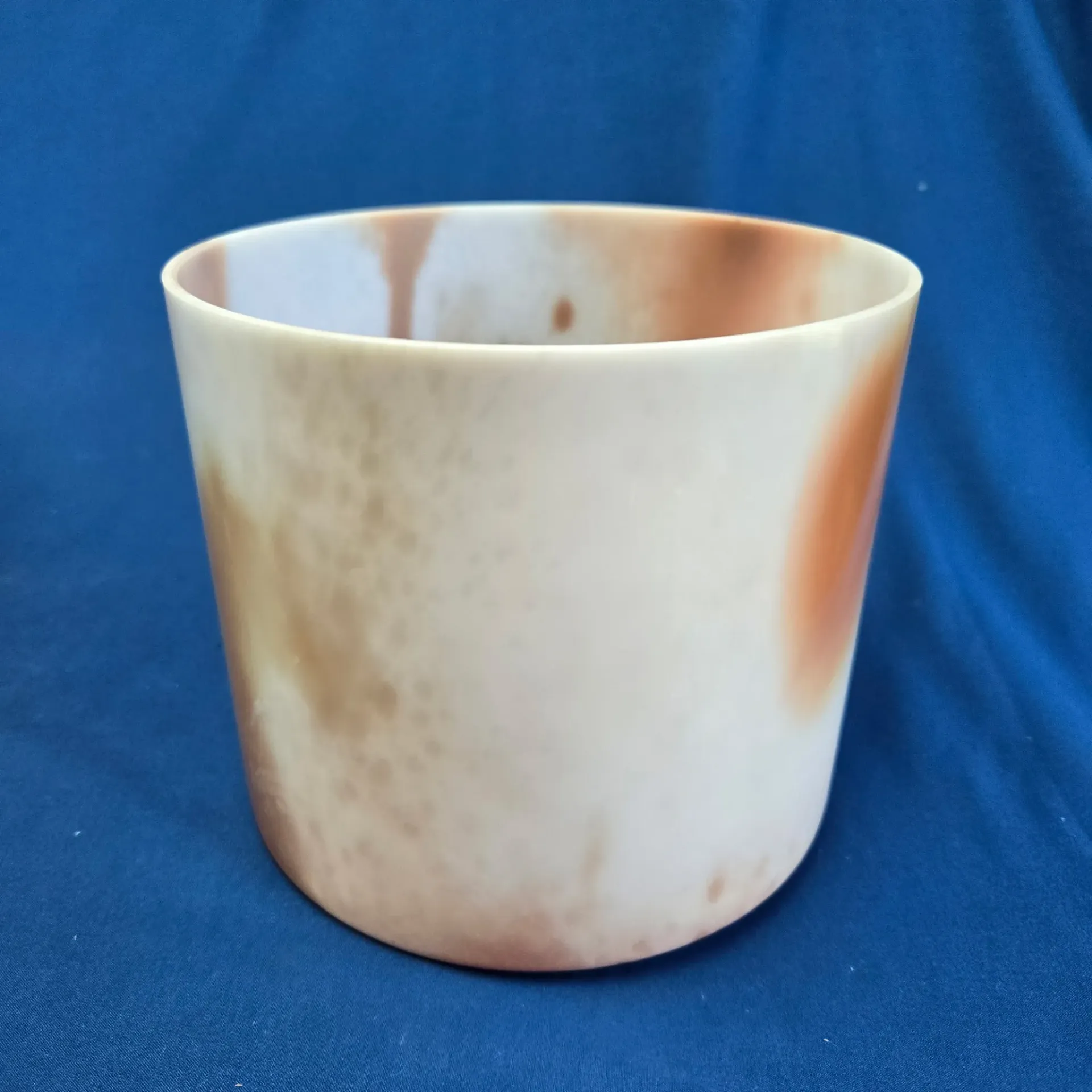 [3495] [#3495] 7" Cacao & Rose Petal Infused Quartz Crystal Singing Bowl | 4F+5 | 350 Hz