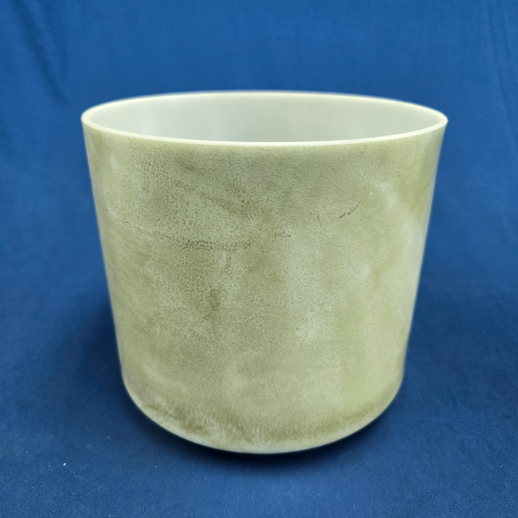 [3512] [#3512] 7" Matcha Infused Quartz Crystal Singing Bowl | 4F-18 | 345 Hz